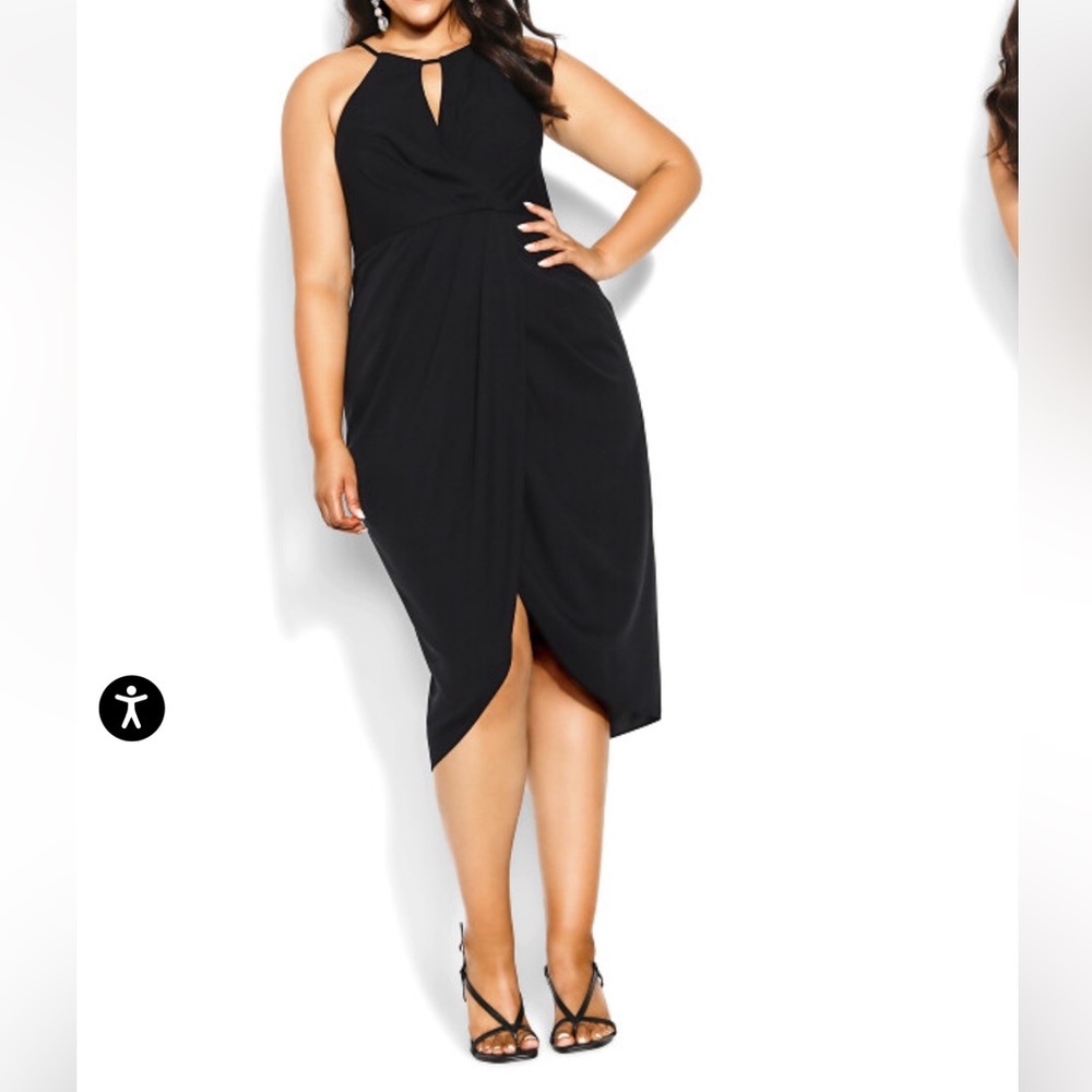 NEW City Chic Love Story Elegant Black Sleeveless Dress size S/16